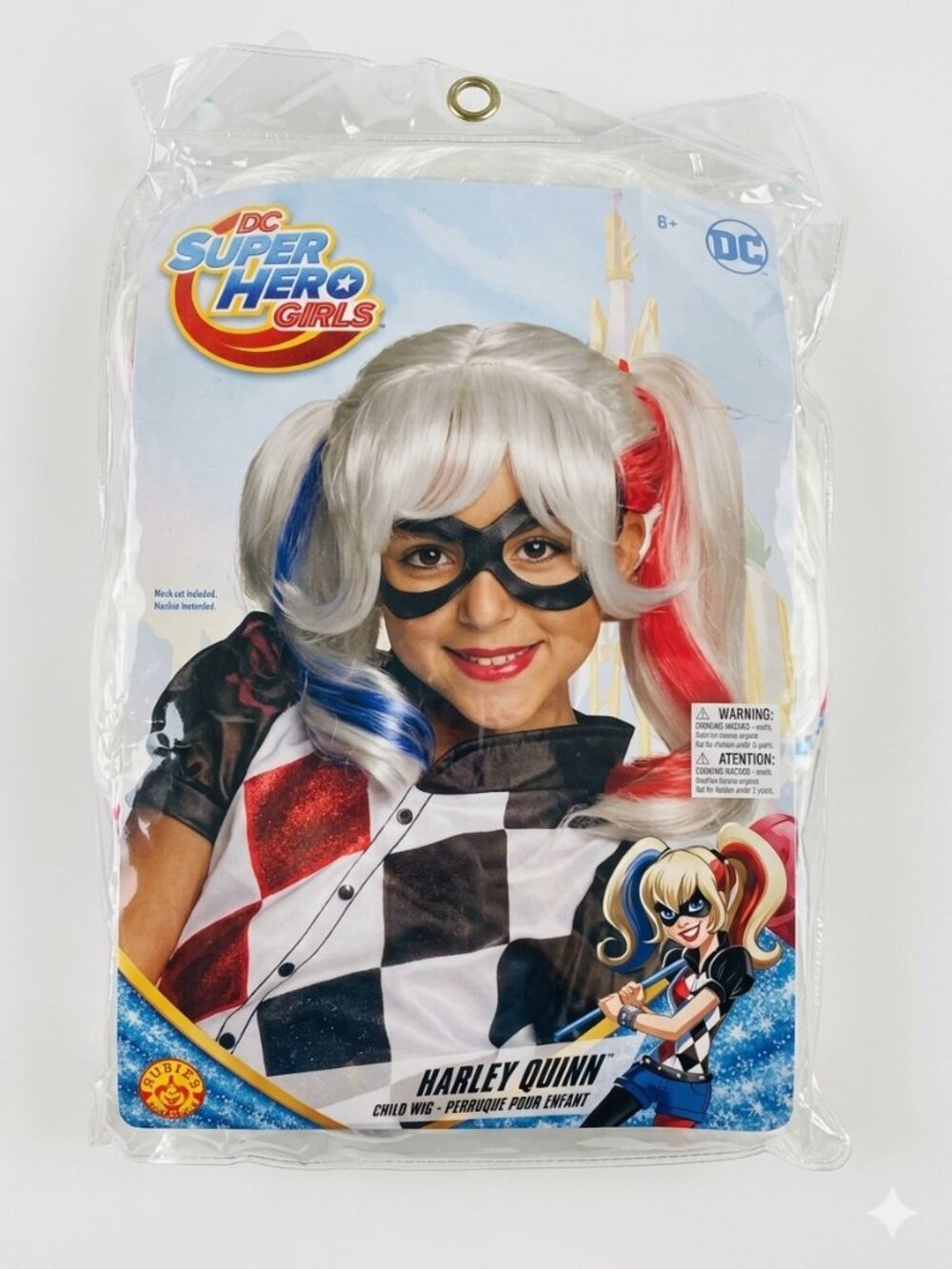 NWT Rubie's DC Super Hero Girls Harley Quinn Child Wig Pigtails